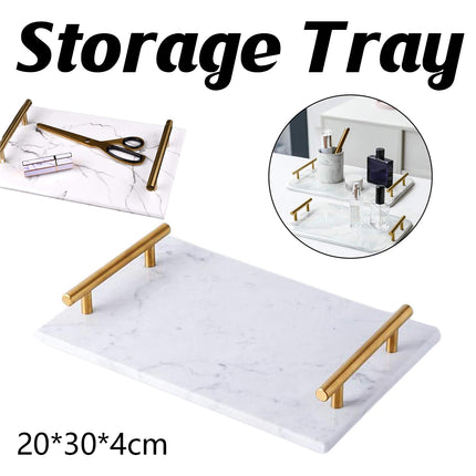 Natural Marble Tray Storage Display Tray Bathroom Living Room Decor Sample Tray