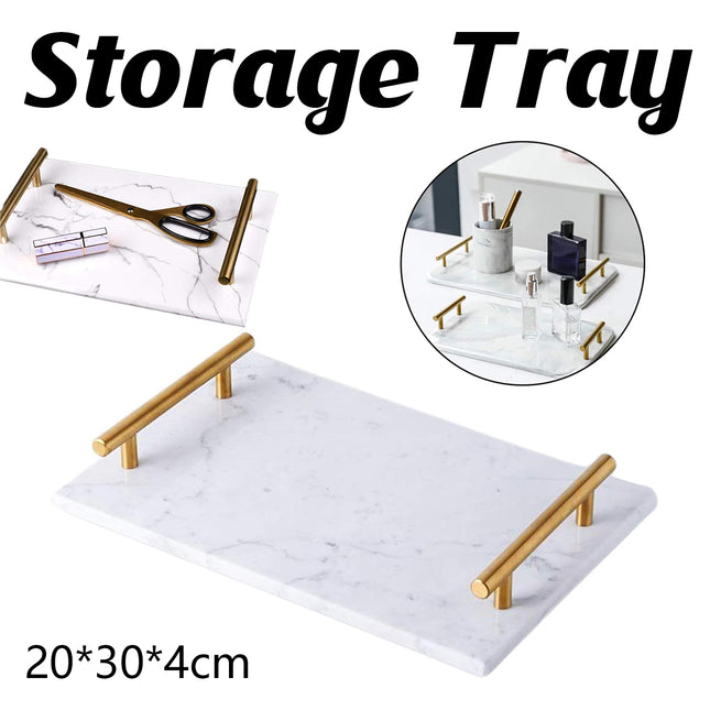 Natural Marble Tray Storage Display Tray Bathroom Living Room Decor Sample Tray