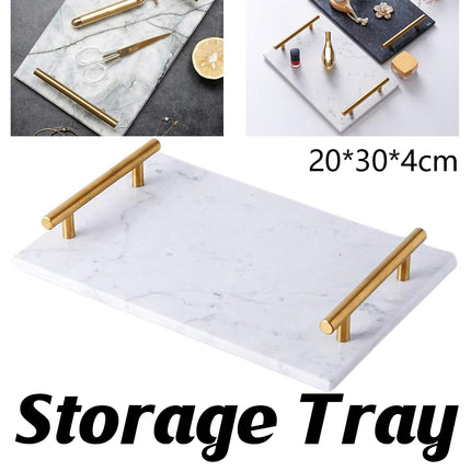 Natural Marble Tray Storage Display Tray Bathroom Living Room Decor Sample Tray