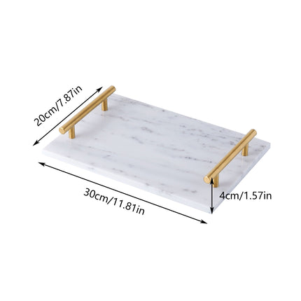 Natural Marble Tray Storage Display Tray Bathroom Living Room Decor Sample Tray