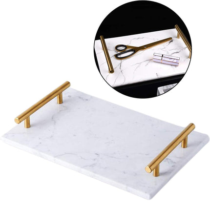 Natural Marble Tray Storage Display Tray Bathroom Living Room Decor Sample Tray