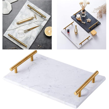 Natural Marble Tray Storage Display Tray Bathroom Living Room Decor Sample Tray