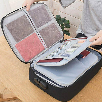 Large Capacity Multi-Layer Document Ticket Storage Bag Certificate File Organize 3 LayersU - Aimall