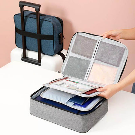 Large Capacity Multi-Layer Document Ticket Storage Bag Certificate File Organize 3 LayersU - Aimall