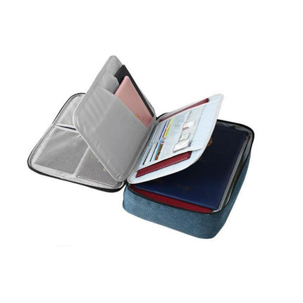 Large Capacity Multi-Layer Document Ticket Storage Bag Certificate File Organize 3 Layers - Aimall