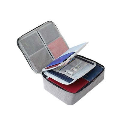 Large Capacity Multi-Layer Document Ticket Storage Bag Certificate File Organize 3 Layers - Aimall