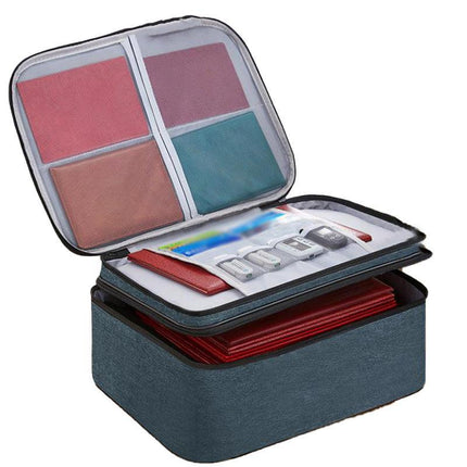 Large Capacity Multi-Layer Document Ticket Storage Bag Certificate File Organize 3 LayersU - Aimall