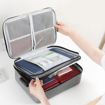Large Capacity Multi-Layer Document Ticket Storage Bag Certificate File Organize 3 LayersU - Aimall