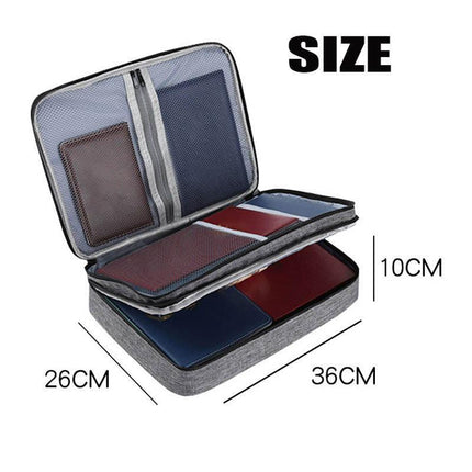 Large Capacity Multi-Layer Document Ticket Storage Bag Certificate File Organize 2 Layers - Aimall