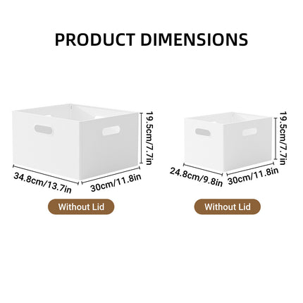 Portable Storage Box White M/L Without Lid for Home Use