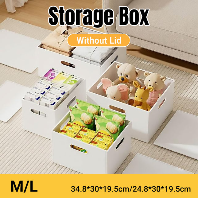 Portable Storage Box White M/L Without Lid for Home Use