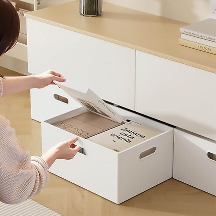 Portable Storage Box White M/L Without Lid for Home Use