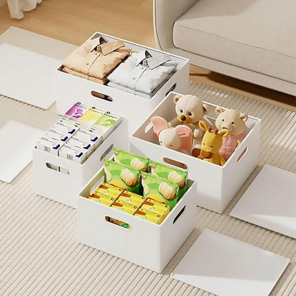 Portable Storage Box White M/L Without Lid for Home Use