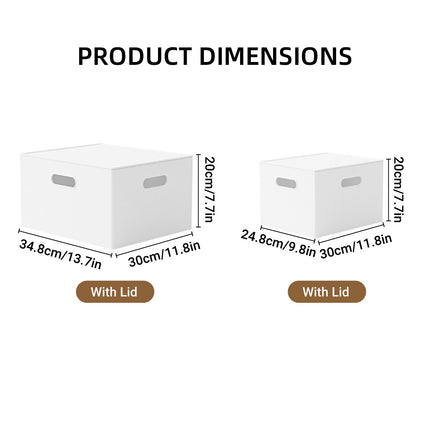 Portable Storage Box White M/L with Lid
