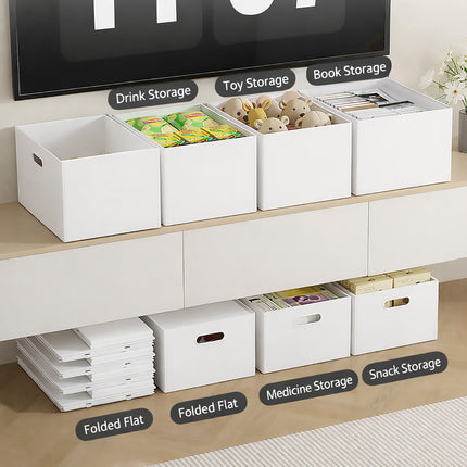 Portable Storage Box White M/L Without Lid for Home Use