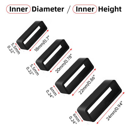4/8pcs Watch Silicone Gel Ring Bracelet Rubber Bands for Men Women Fashion