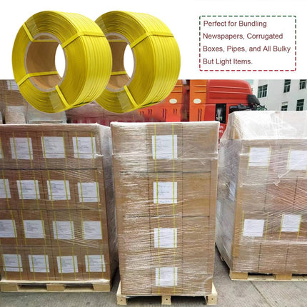 1Roll Plastic Steel Strapping Band 65KG Tensile Strength For Heavy Duty Packing