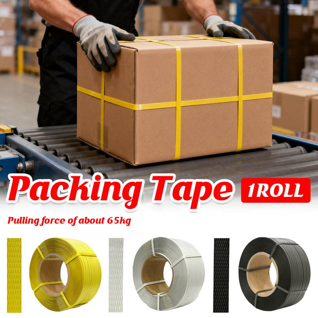 1Roll Plastic Steel Strapping Band 65KG Tensile Strength For Heavy Duty Packing