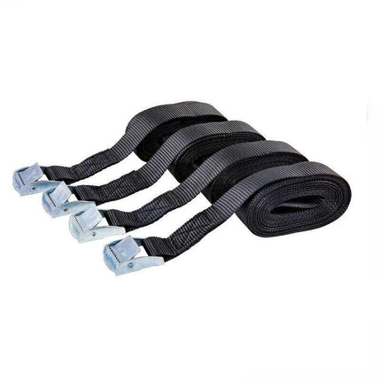 4Pcs Tie Down Strap Buckle Cargo Ratchet Lugga Roof Rack Lashing Rope 5M×25Mm Au - Aimall
