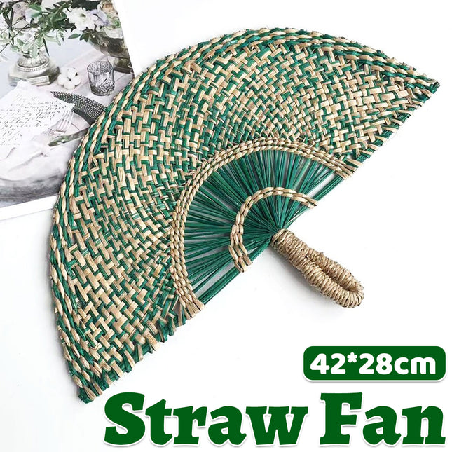 Creative Handwoven Fan for Home Decoration Summer Cooling Party Gift Portable