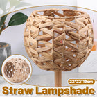 Natural Straw Woven Lampshade 22x18cm Rattan Style Pendant Light Shade Decor