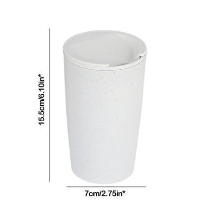 30PCS Straw Plastic Coffee Cups with Lids for Cold Drinks Party Use 3 Colours