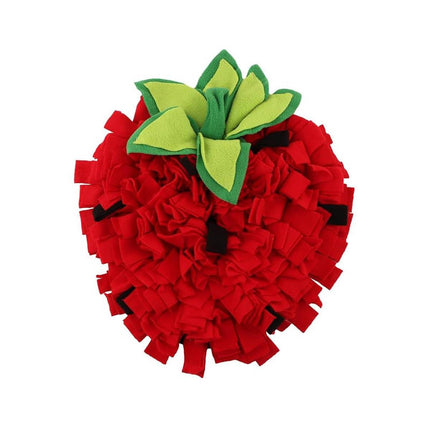 Strawberry Shaped Pet Snuffle Mat Slow Feeder Interactive Pet Puzzle Mat