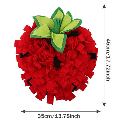 Strawberry Shaped Pet Snuffle Mat Slow Feeder Interactive Pet Puzzle Mat