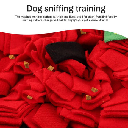 Strawberry Shaped Pet Snuffle Mat Slow Feeder Interactive Pet Puzzle Mat