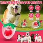 Dog Toy Squeaky Strawberry Shape Chew Ball Interactive Sound Pet Play Training