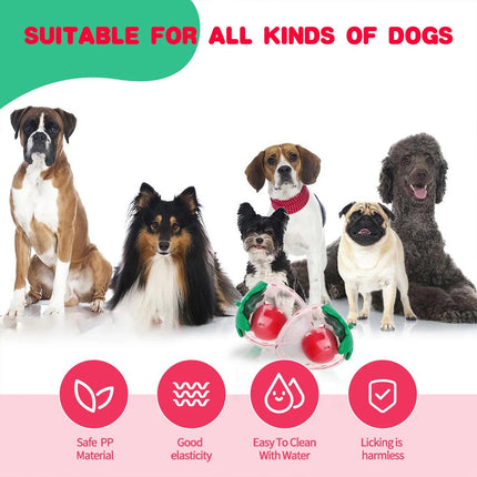 Dog Toy Squeaky Strawberry Shape Chew Ball Interactive Sound Pet Play Training