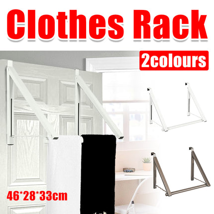 Over The Door Clothes Rack Adjustable Non Slip Stable for Clothes Space Saving