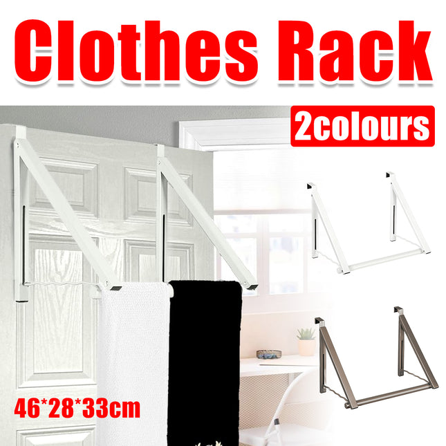 Over The Door Clothes Rack Adjustable Non Slip Stable for Clothes Space Saving