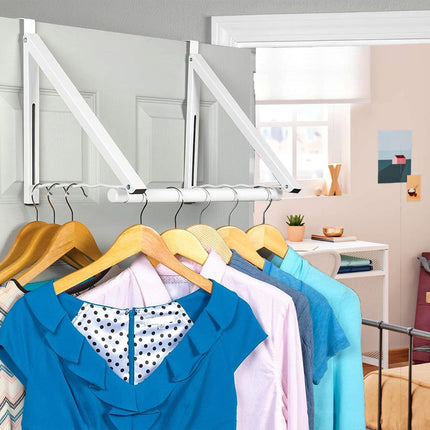Over The Door Clothes Rack Adjustable Non Slip Stable for Clothes Space Saving