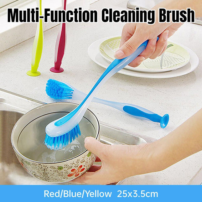 Multi Functional Long Handle Cleaning Brush Vertical Suction Kitchen Brush