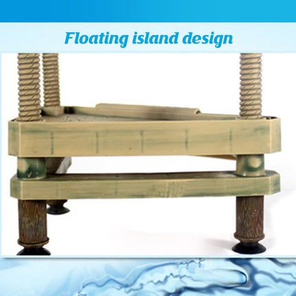 Floating Turtle Platform with Climbing Ramp for Aquariums and Reptile Tanks