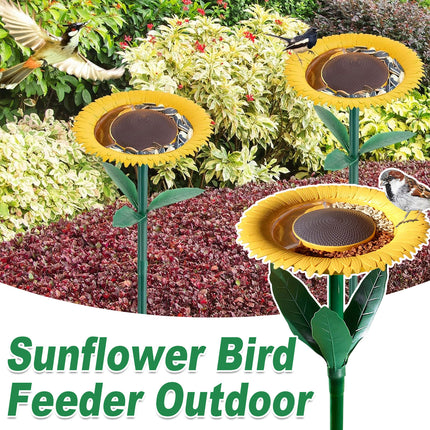 Outdoor Sunflower Bird Feeder Weather Resistant Easy Fill for Garden Yard