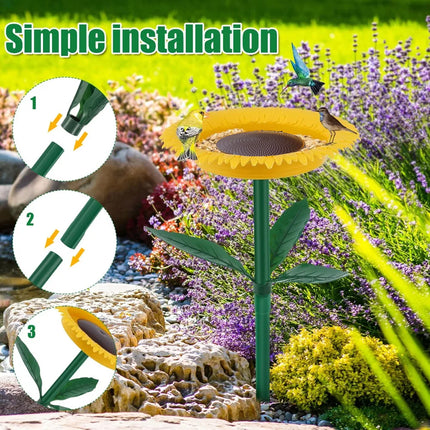Outdoor Sunflower Bird Feeder Weather Resistant Easy Fill for Garden Yard