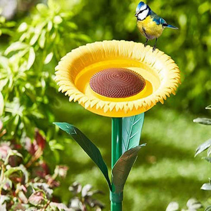 Outdoor Sunflower Bird Feeder Weather Resistant Easy Fill for Garden Yard