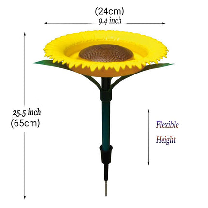 Outdoor Sunflower Bird Feeder Weather Resistant Easy Fill for Garden Yard
