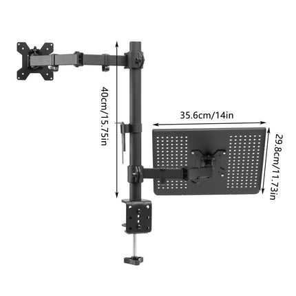 Monitor and Laptop Mount Holds 17-32 Inch Computer Screen Adjustable Monitor Arm