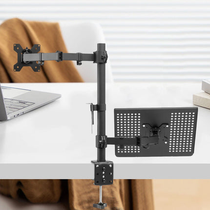 Monitor and Laptop Mount Holds 17-32 Inch Computer Screen Adjustable Monitor Arm