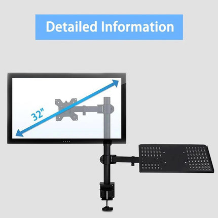 Monitor and Laptop Mount Holds 17-32 Inch Computer Screen Adjustable Monitor Arm