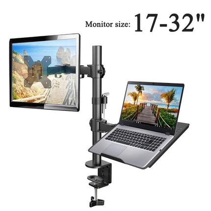 Monitor and Laptop Mount Holds 17-32 Inch Computer Screen Adjustable Monitor Arm