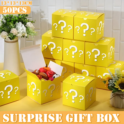50pcs Blind Box Empty Gift Box Surprise Carton Packaging Mystery Prize Storage