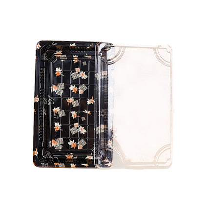 50 PCS Disposable Transparent Plastic Sushi Salmon Packaging Box Food Grade