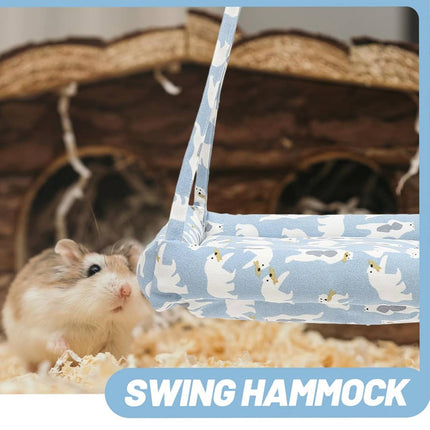 Small Animal Hanging Bed Hammock Cage for Guinea Pig Chinchilla Rabbit Soft Cozy