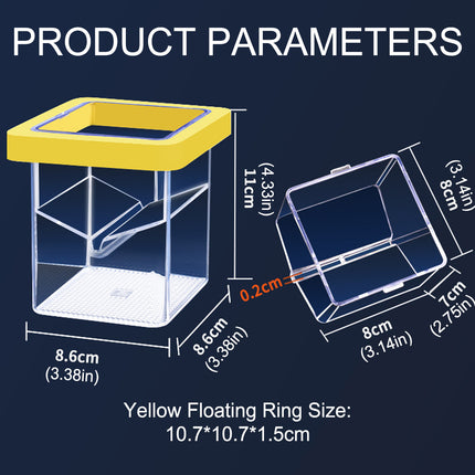 Fish Tank Breeding Box Floating Isolation Incubator Hatching Box for Aquarium