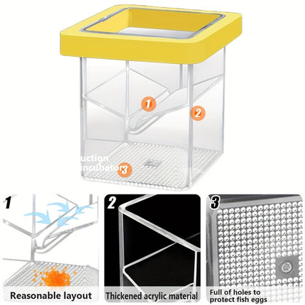 Fish Tank Breeding Box Floating Isolation Incubator Hatching Box for Aquarium