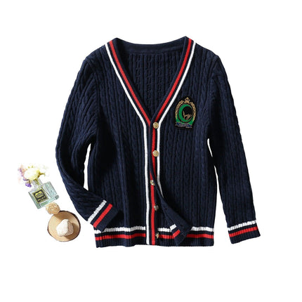 Kids Warm Cardigan Unisex Cozy Knitwear Sweater Boys Girls Fashion Knit - Aimall